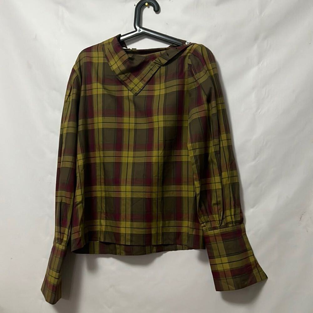 PERRY ELLIS PLAID SHIRT SIZE 2